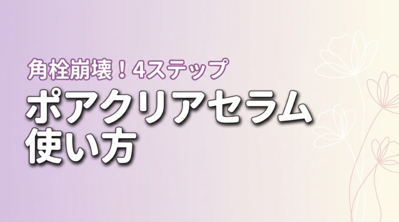 チャプトナイン ポアクリアセラムの使い方4ステップ！角栓崩壊させる3つのコツ